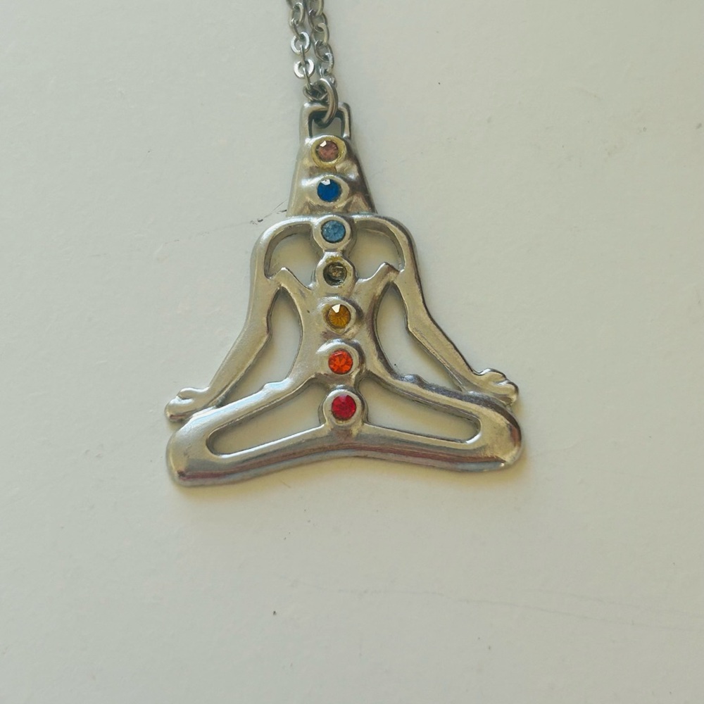 Silver Chakra Pendant Necklace